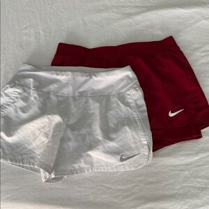 2-Pack Nike Women's Athletic Shorts in White and Maroon